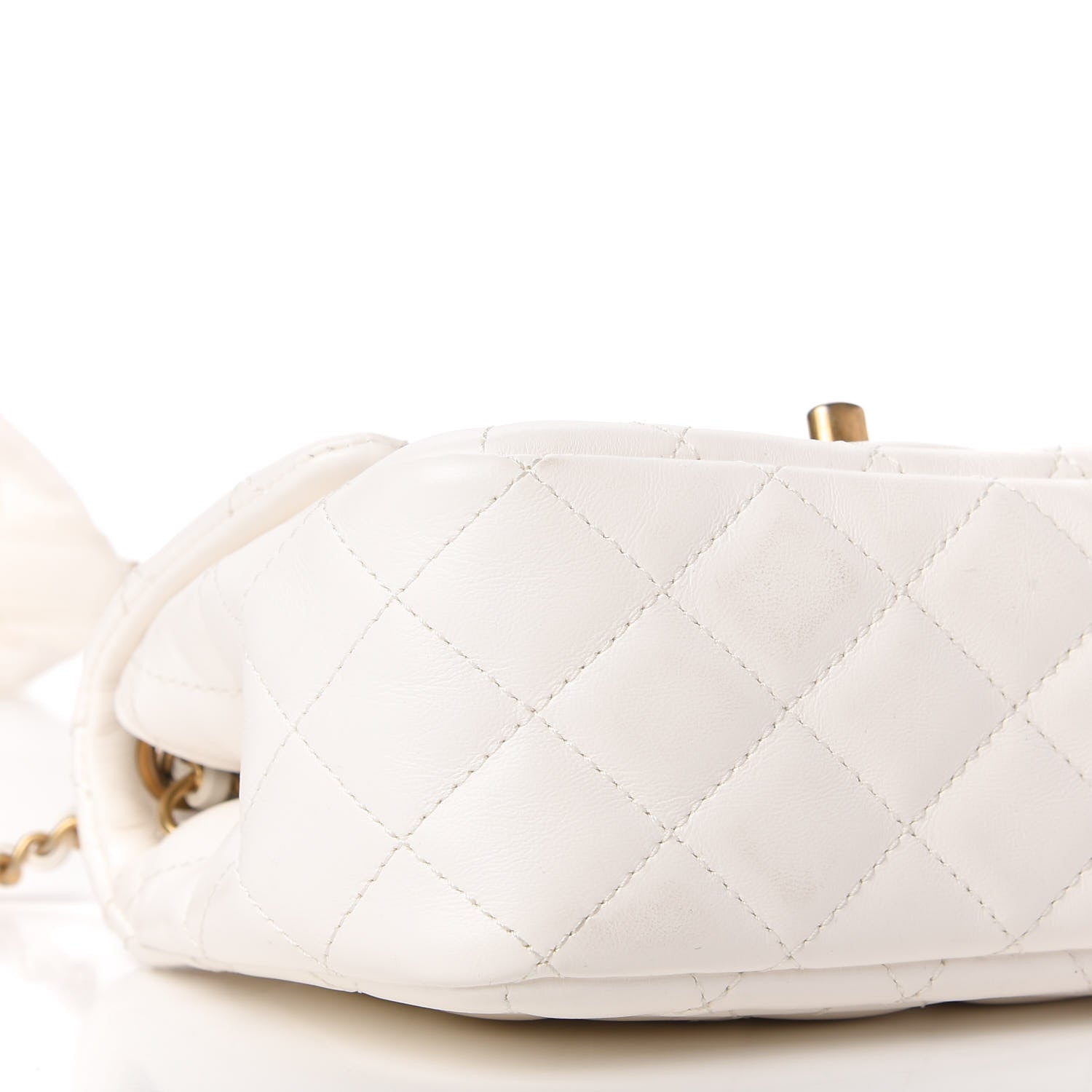 Chanel Calfskin Quilted Mini Romance Square Flap White 6 of 12