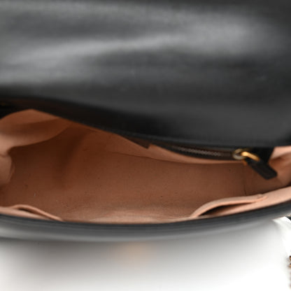 Gucci Calfskin Matelasse Small GG Marmont Top Handle Shoulder Bag Black 5 of 14