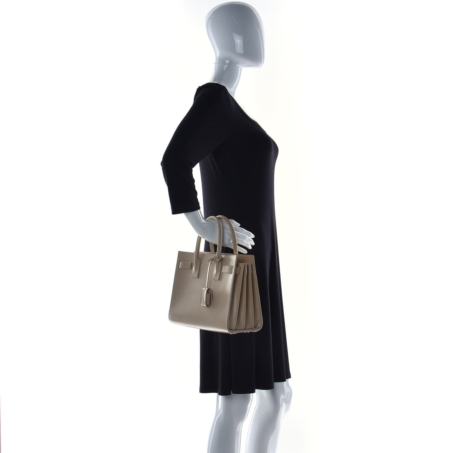 Saint Laurent Calfskin Baby Sac de Jour Dark Beige 3 of 24