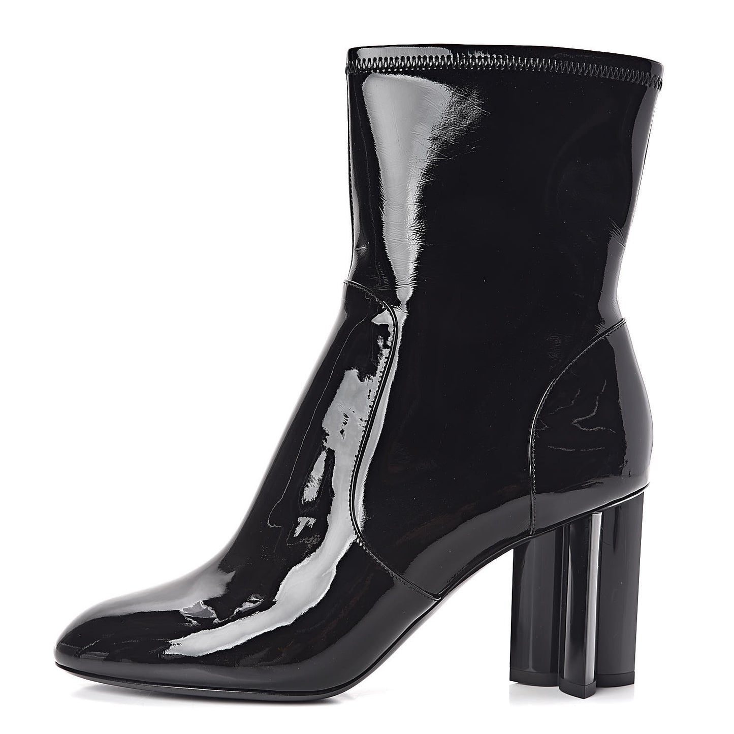 Patent Silhouette Ankle Boots 39.5 Black