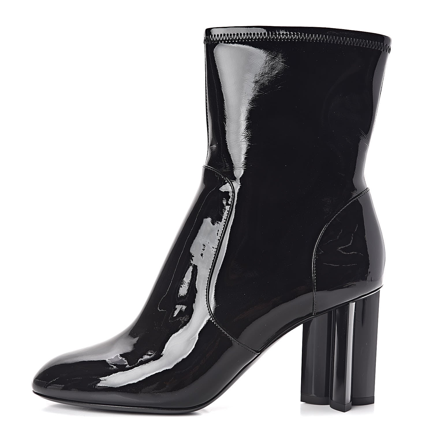 Louis Vuitton Patent Silhouette Ankle Boots 39.5 Black 1 of 7