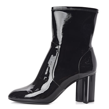 Louis Vuitton Patent Silhouette Ankle Boots 39.5 Black 1 of 7