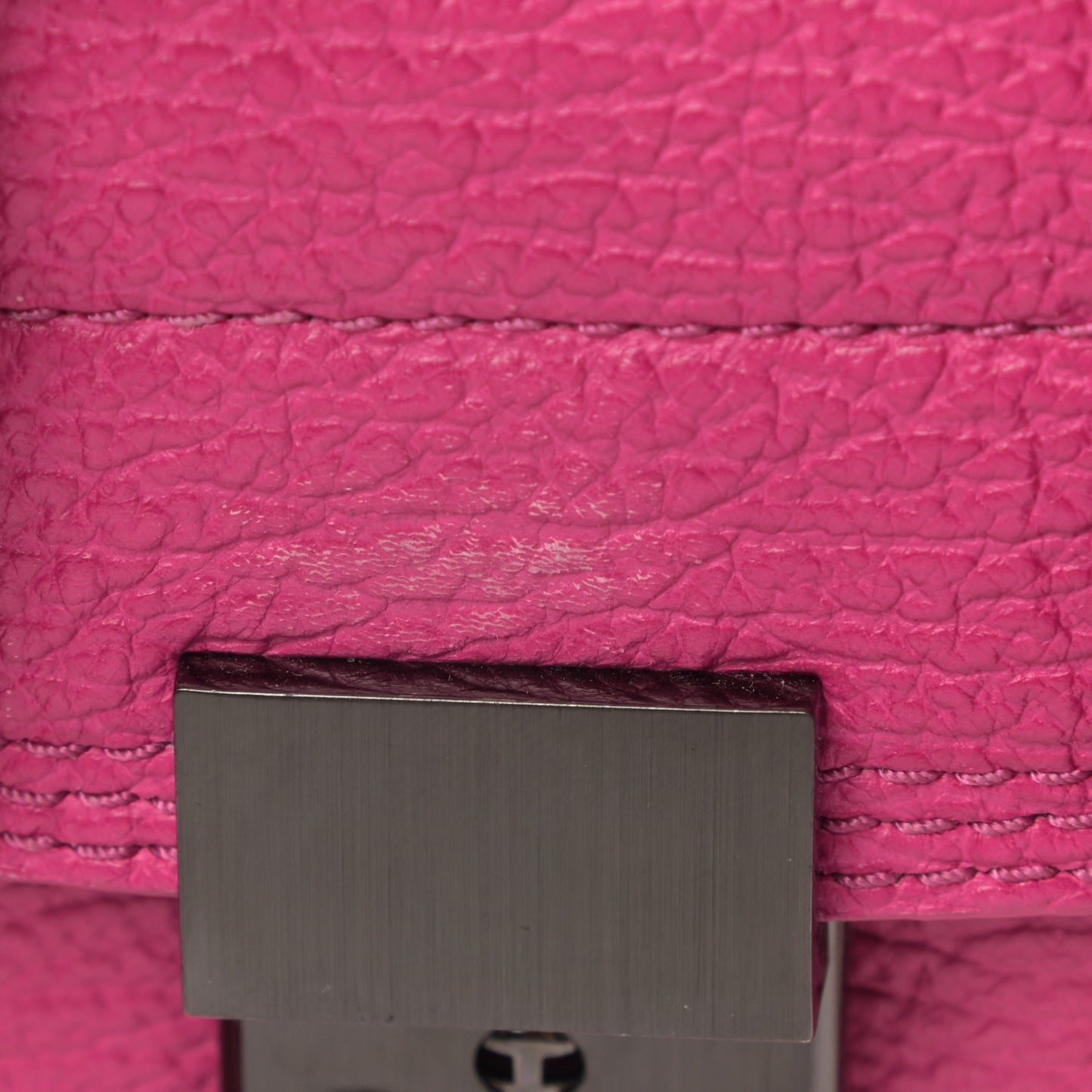 Textured Calfskin Mini Pashli Satchel Fuchsia