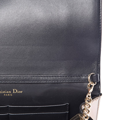 Christian Dior Metallic Patent Micro-Cannage Diorama Wallet on Chain Pouch Gold 8 of 13