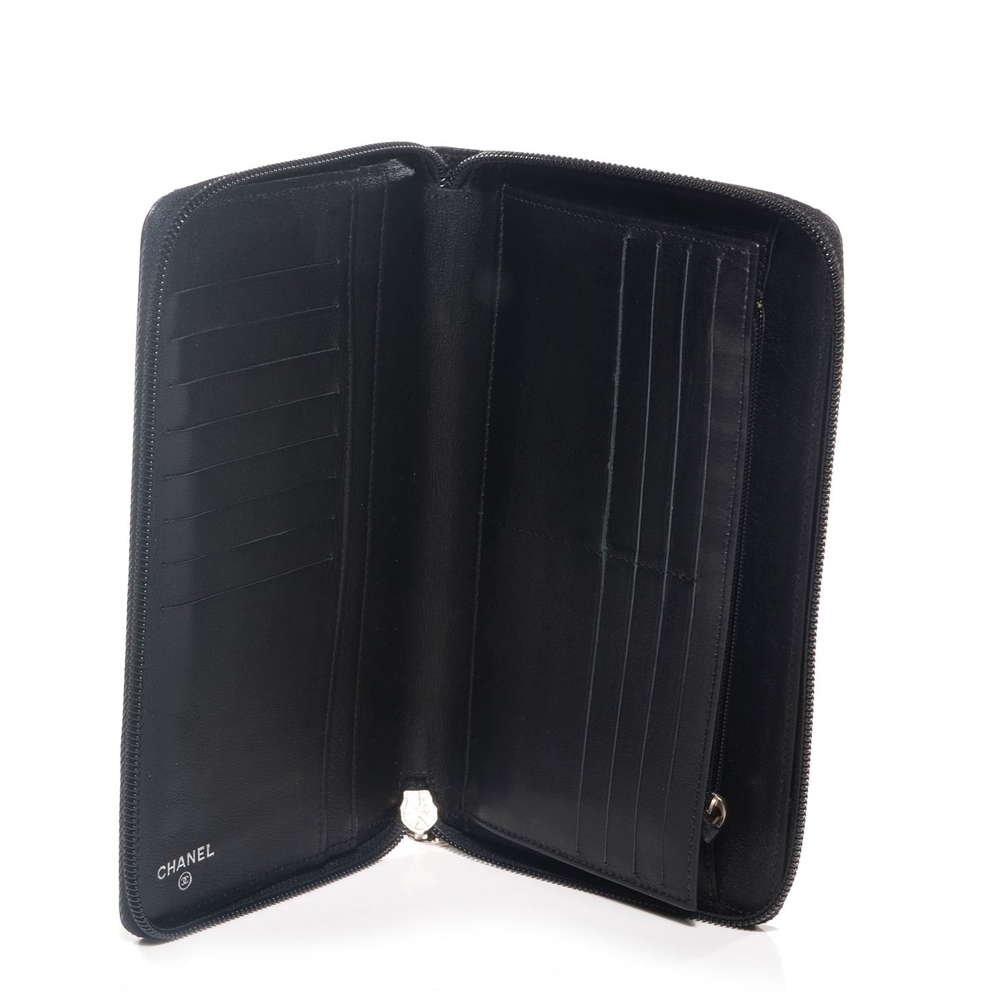 Caviar Timeless Travel Zip Wallet Black
