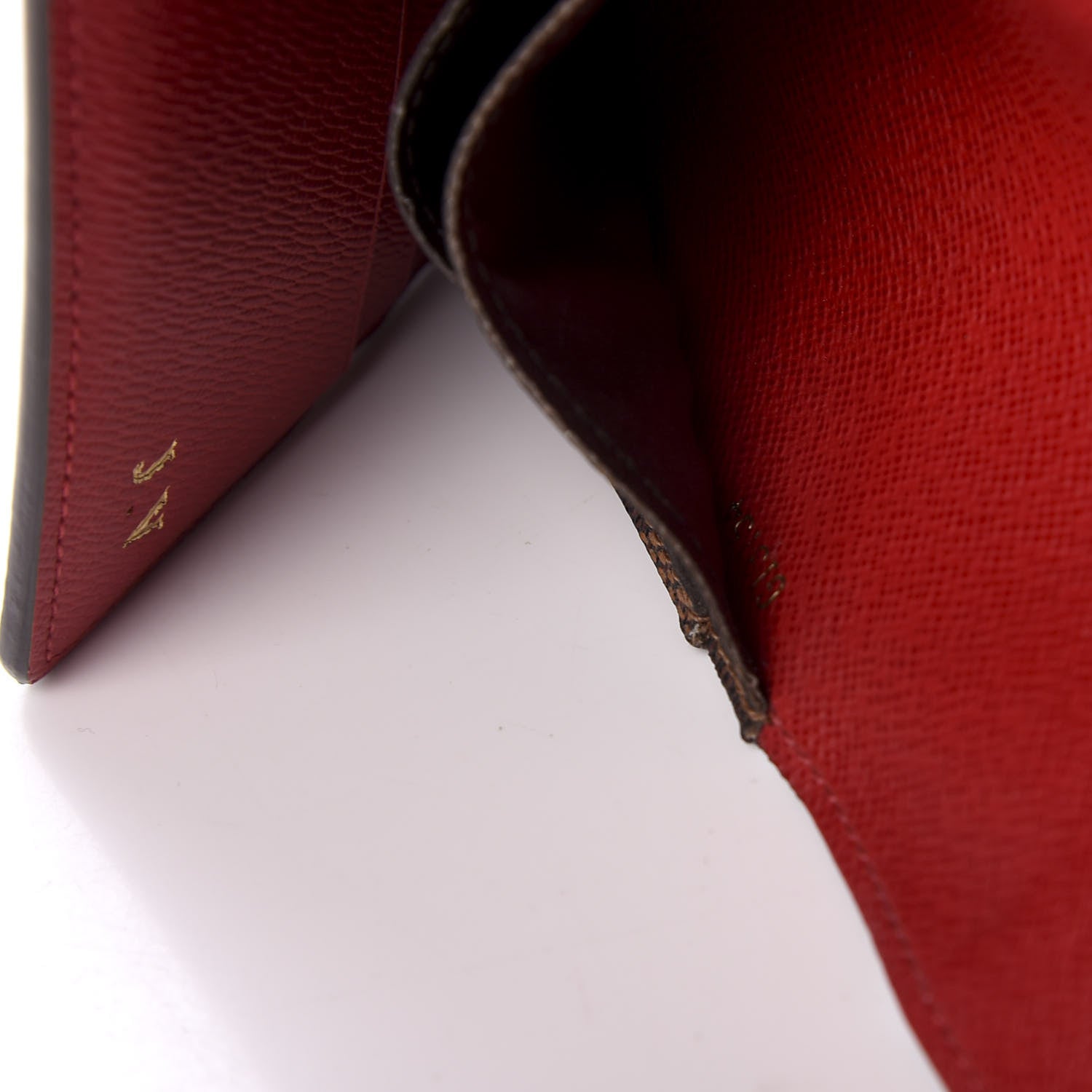 Louis Vuitton Damier Ebene Josephine Wallet Red 8 of 13