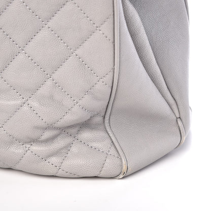 Chanel Caviar Quilted Top Handle Shopping Tote Grey 16 of 18