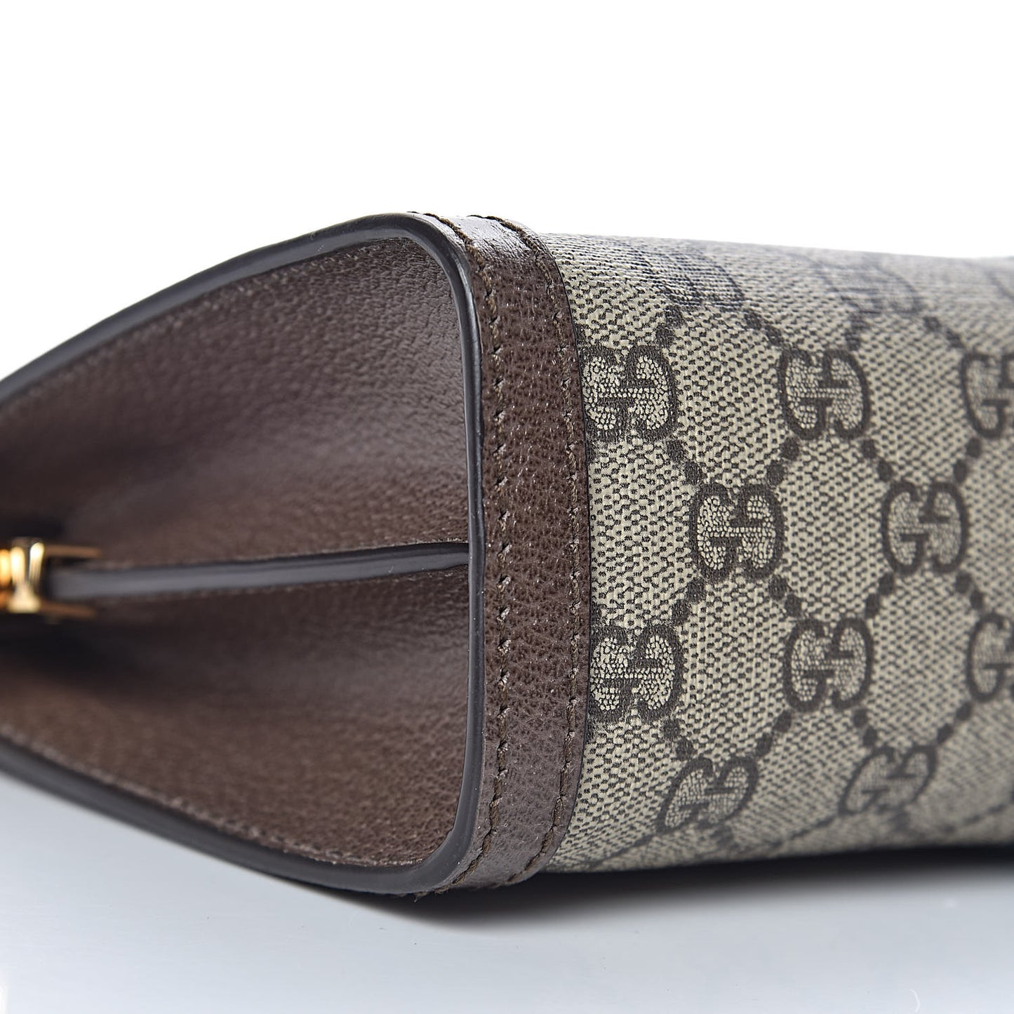 GG Supreme Monogram Web Small Ophidia Chain Shoulder Bag Brown