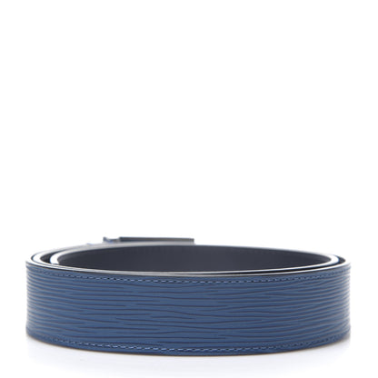 Louis Vuitton Epi Mens 35mm Metropole Belt 95 38 Blue Celeste 2 of 5