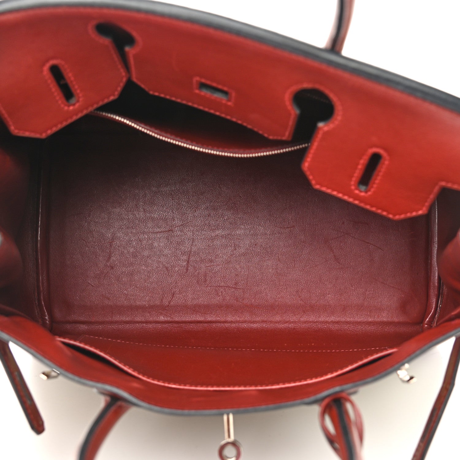 Hermes Toile Swift Birkin 30 Rouge H 4 of 14