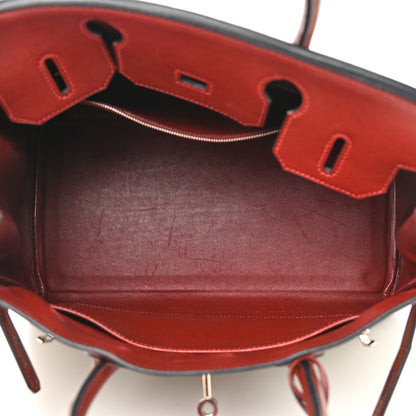 Hermes Toile Swift Birkin 30 Rouge H 4 of 14