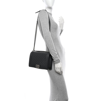 Chanel Lambskin Quilted New Medium Boy Flap Grey 2 of 13