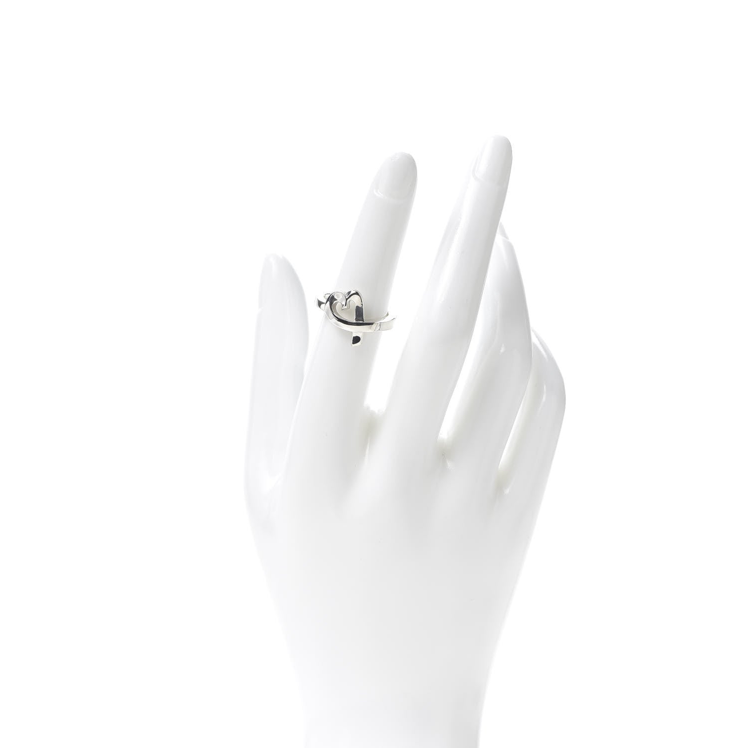Tiffany Sterling Silver Paloma Picasso Loving Heart Ring 51 5.75 2 of 5