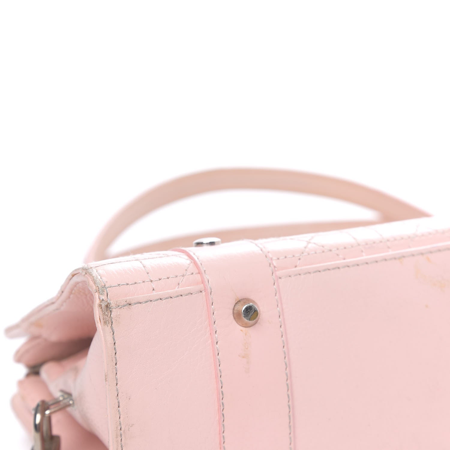 Christian Dior Calfskin Cannage Stitched East West Lady Dior Rose Clair 5 of 21