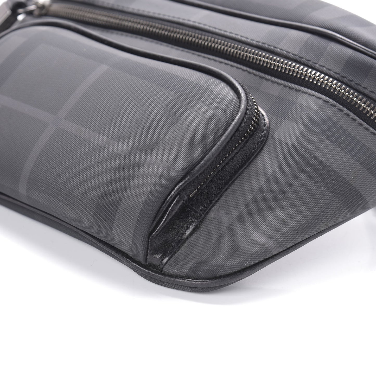 London Check Bum Bag Dark Charcoal