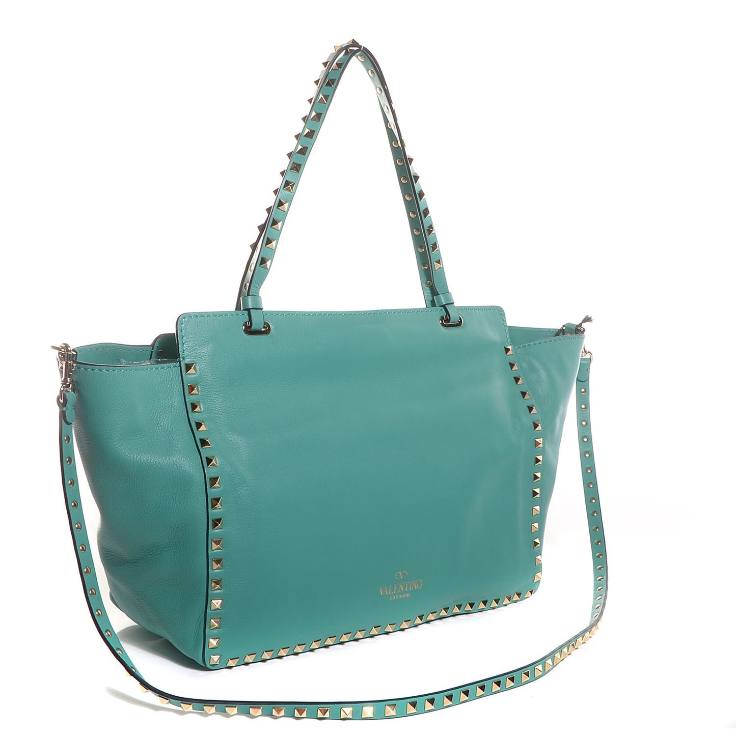 Vitello Medium Rockstud Tote Colibri
