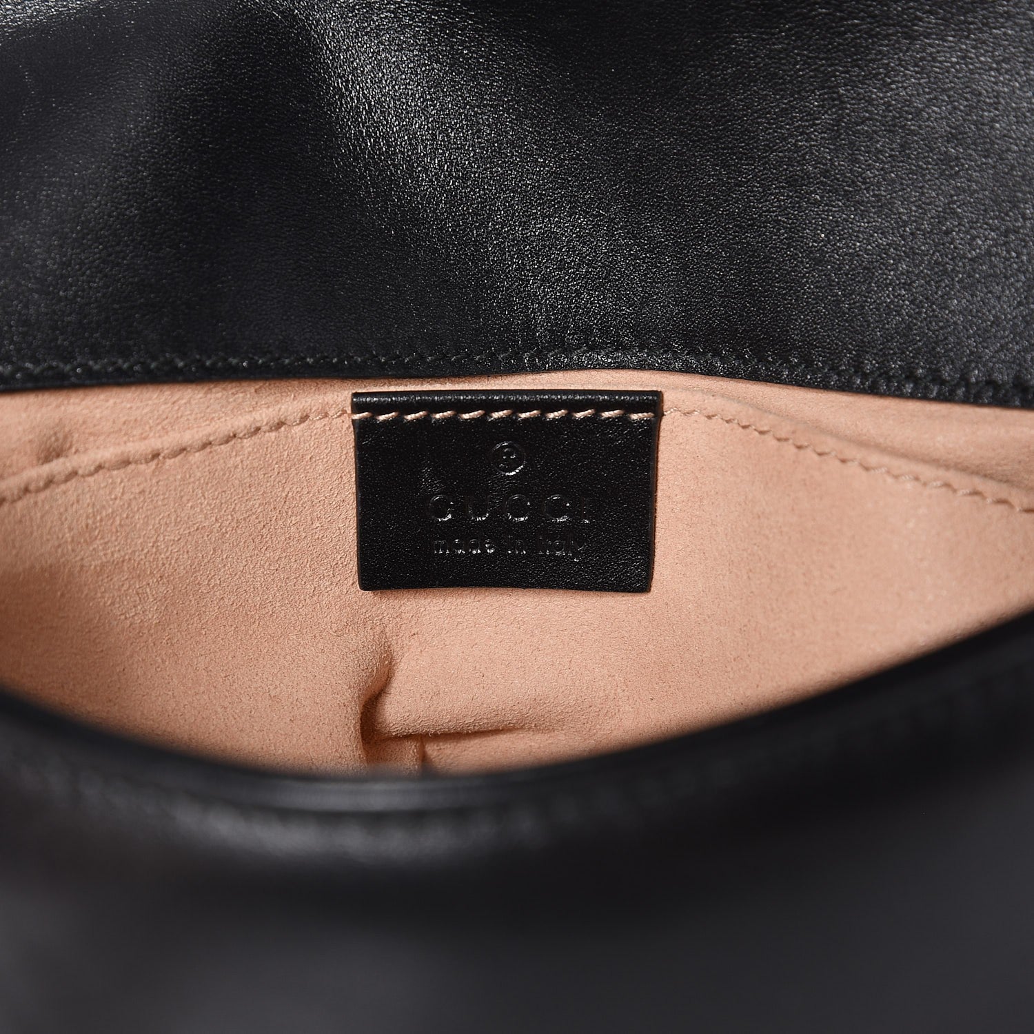 Gucci Calfskin Matelasse Pearly GG Marmont Chain Belt Bag Black 6 of 8