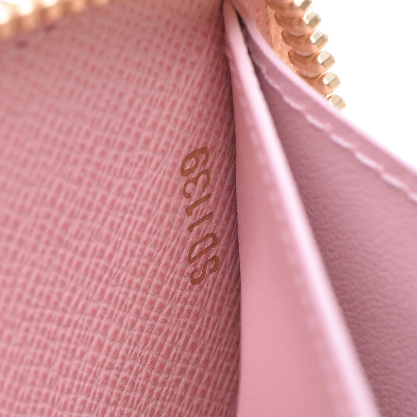 Damier Azur Clemence Wallet Rose Ballerine