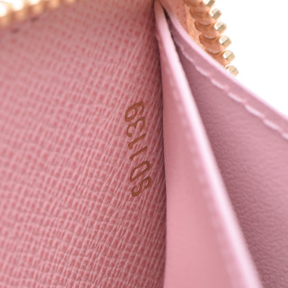 Louis Vuitton Damier Azur Clemence Wallet Rose Ballerine 7 of 8