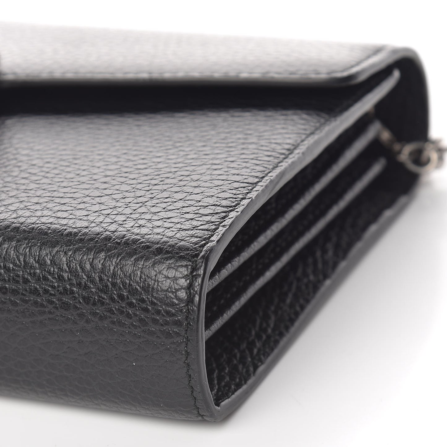 Calfskin Mini Dionysus Chain Wallet Black