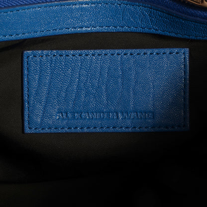Alexander Wang Pebbled Lambskin Rockie Royal w Silver Hardware 6 of 6