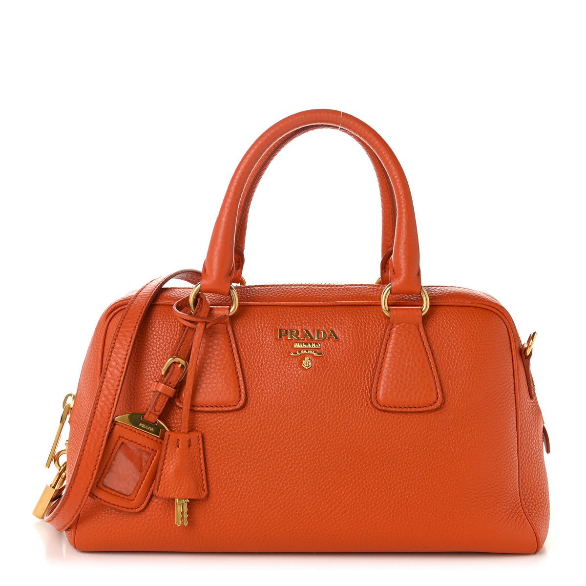 Prada Vitello Daino Bauletto Papaya 1 of 11