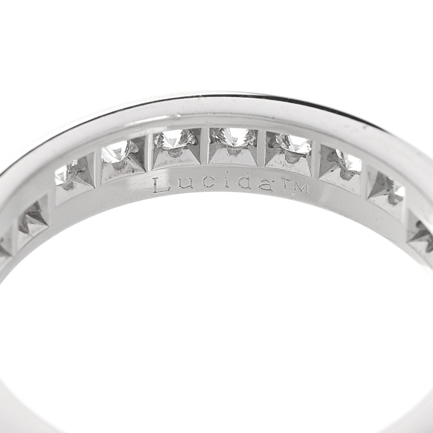 Platinum Diamond .92ctw Lucida Eternity Band Ring 49 5