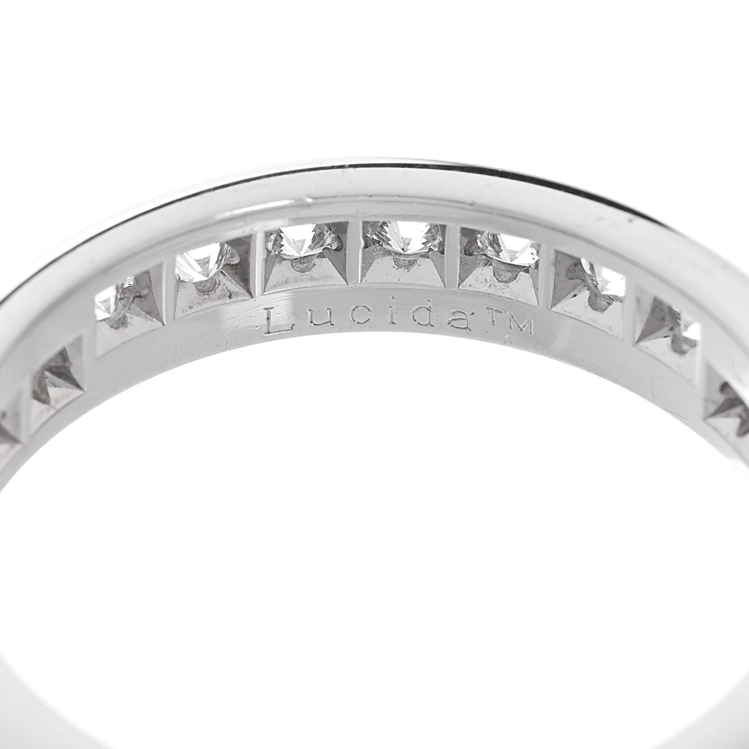 Tiffany Platinum Diamond .92ctw Lucida Eternity Band Ring 49 5 4 of 5