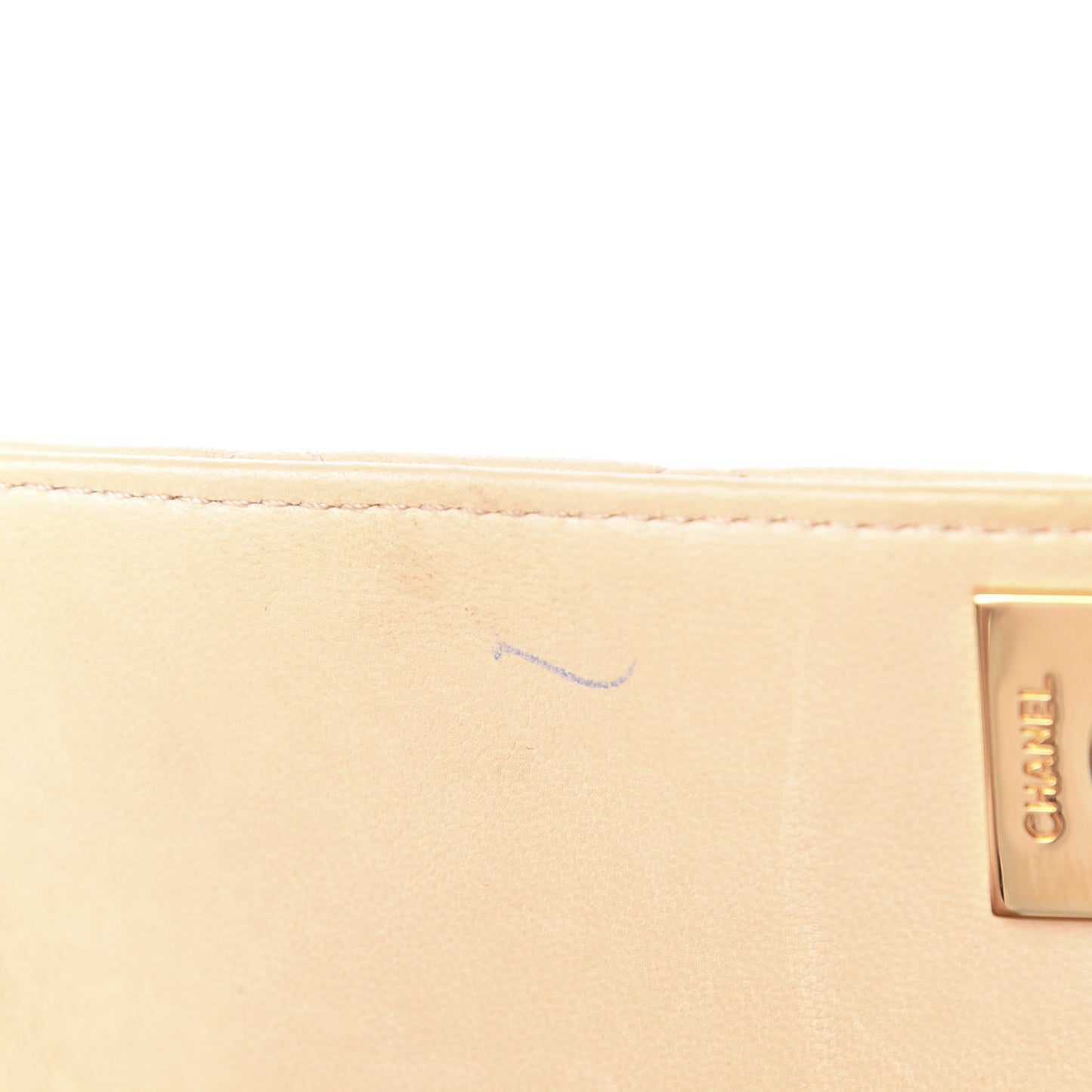 Lambskin Quilted Small Single Flap Beige Clair