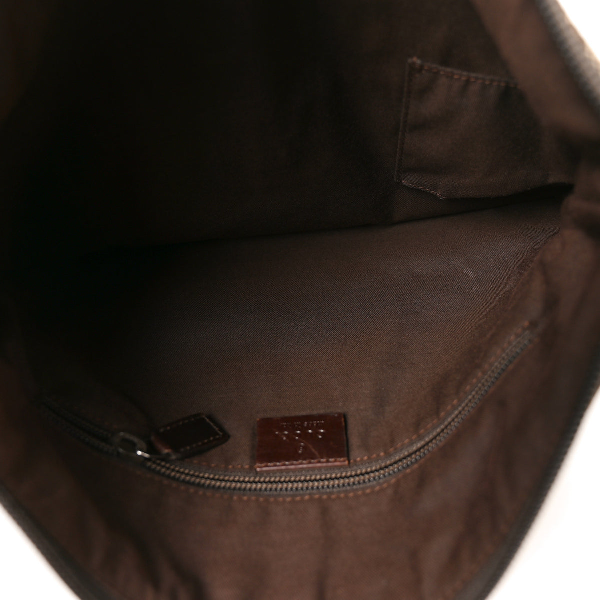 Monogram Calfskin Perforated Medium Flat Messenger Bag Dark Brown