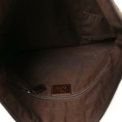 Gucci Monogram Calfskin Perforated Medium Flat Messenger Bag Dark Brown 5 of 10