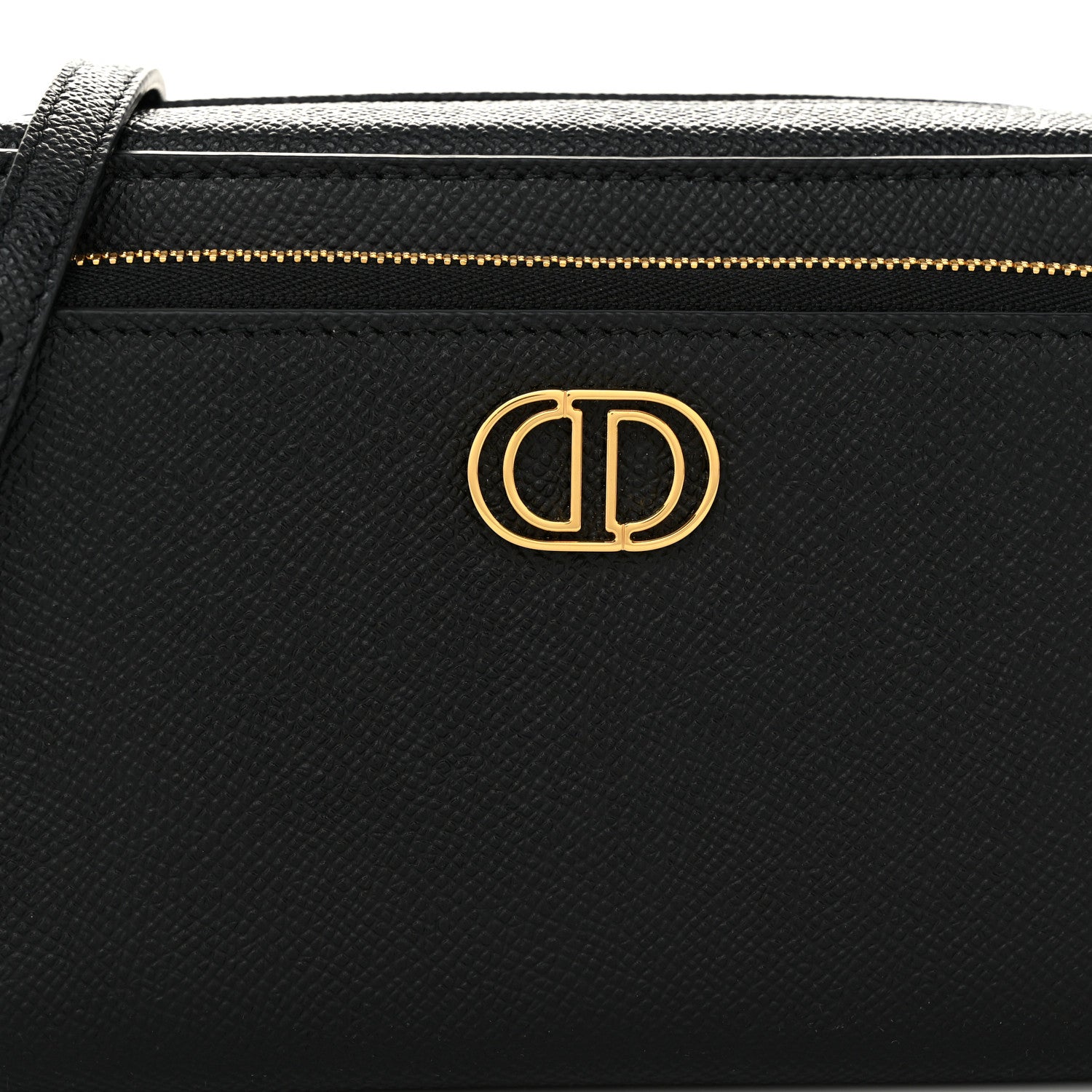 Christian Dior Grained Calfskin Caro Double Pouch Black 7 of 9