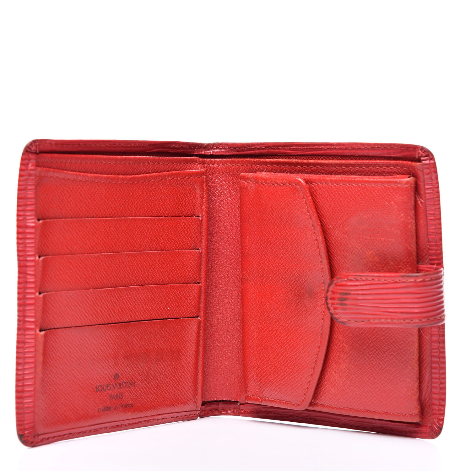 Louis Vuitton Epi Porte Billets Compact Wallet Rouge 4 of 14