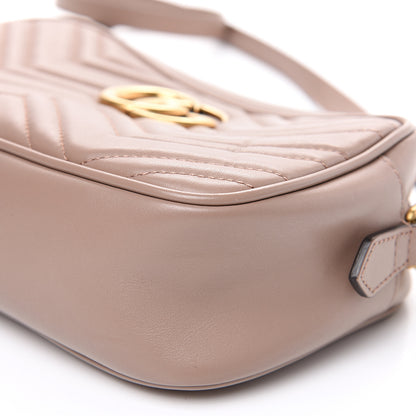 Gucci Calfskin Matelasse Small GG Marmont Chain Shoulder Bag Porcelain Rose 11 of 12