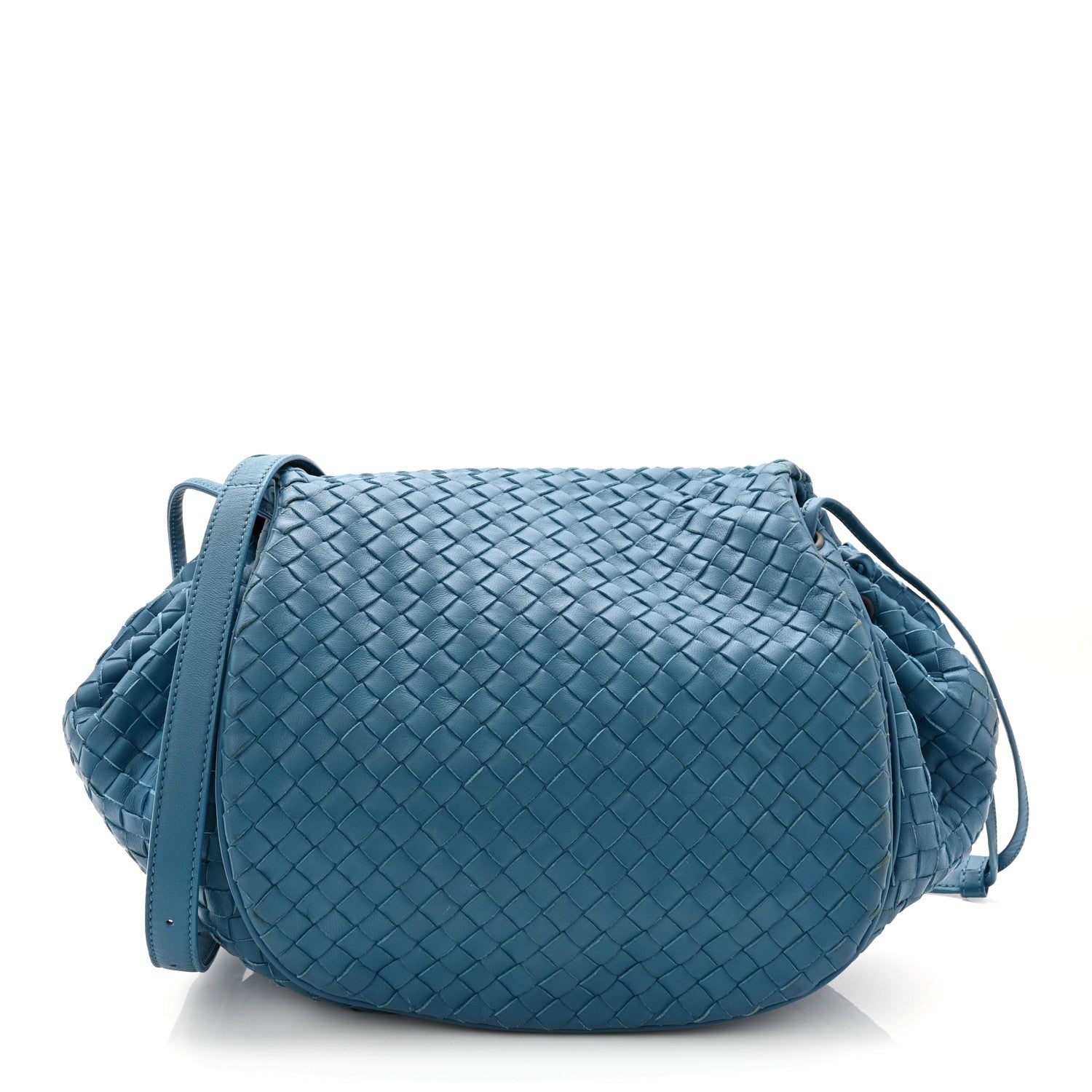 Bottega Veneta Nappa Intrecciato Messenger Bag Cobalt Blue 1 of 10