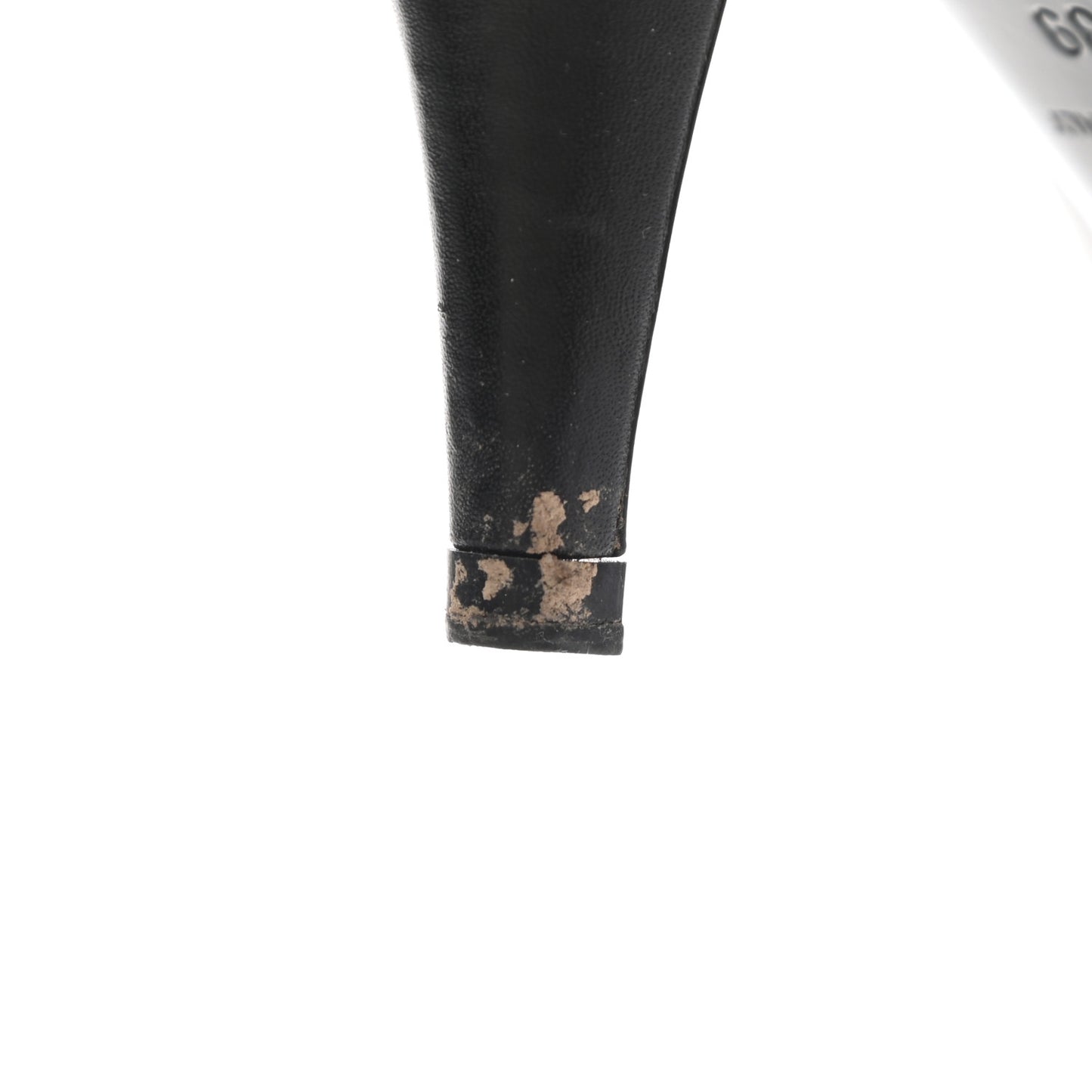 Calfskin CC Cap Toe Chain Pumps 39 Black