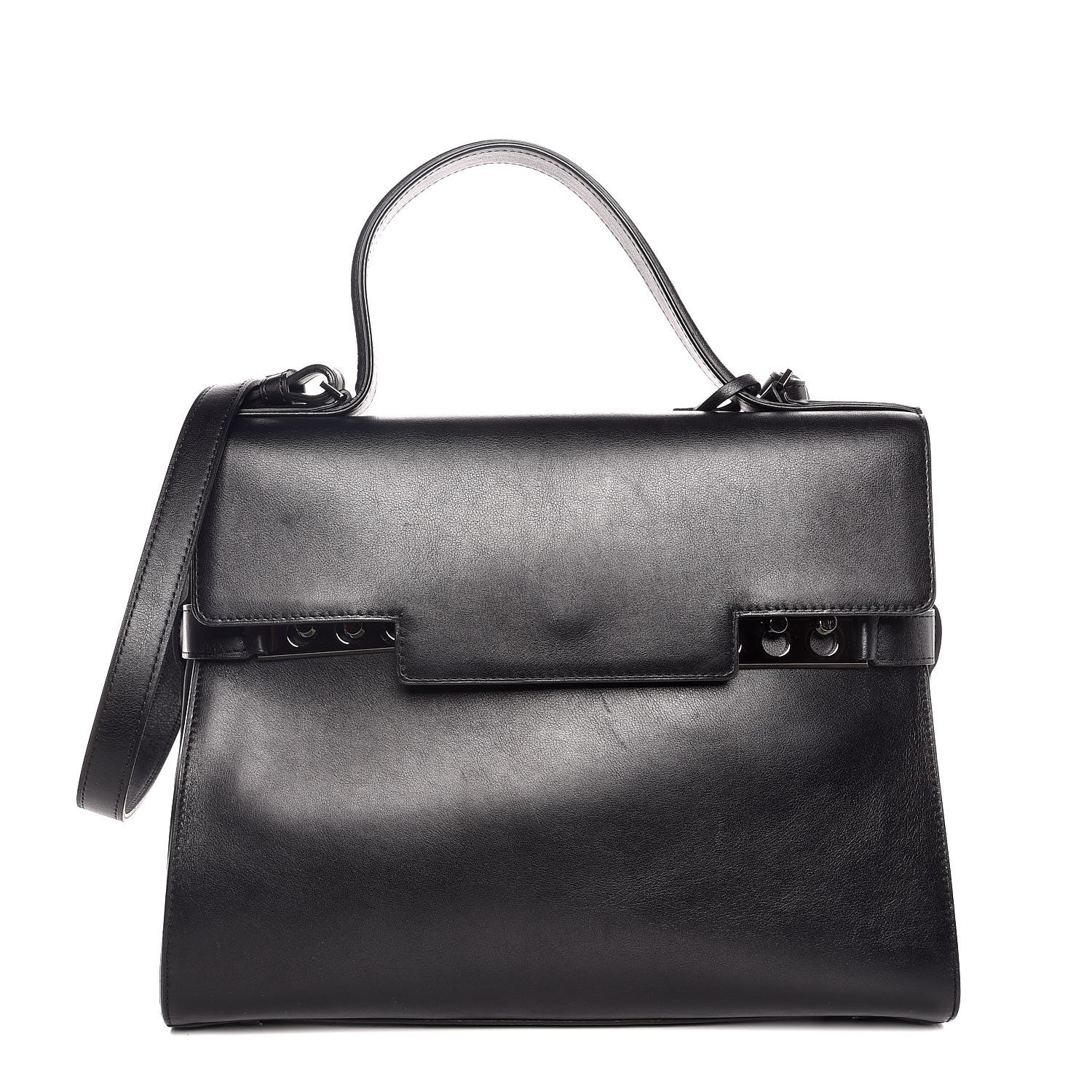 Delvaux Smooth Calfskin GM Tempete Satchel Black 1 of 8