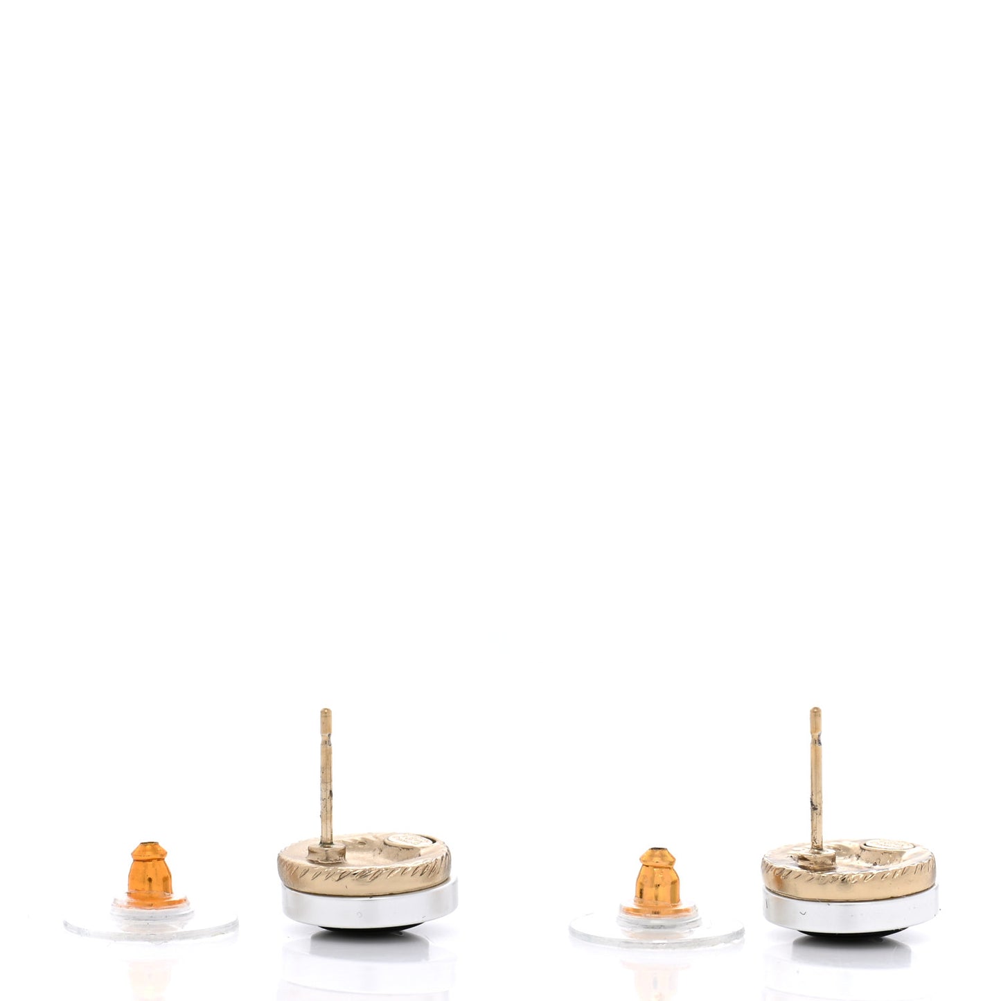 Resin Textured CC Button Earrings