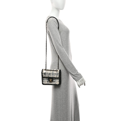 Chanel Tweed Braided Calfskin Mini My Own Frame Flap Grey Black 2 of 10