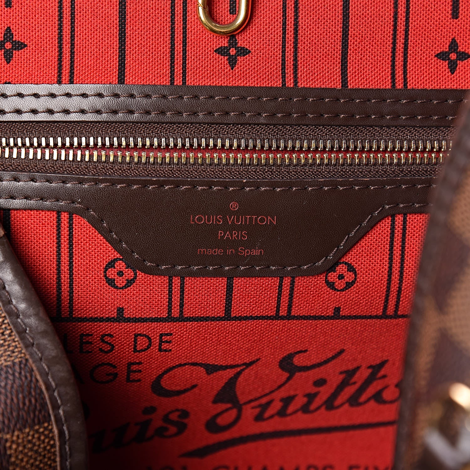 Louis Vuitton Damier Ebene Neverfull MM 6 of 10