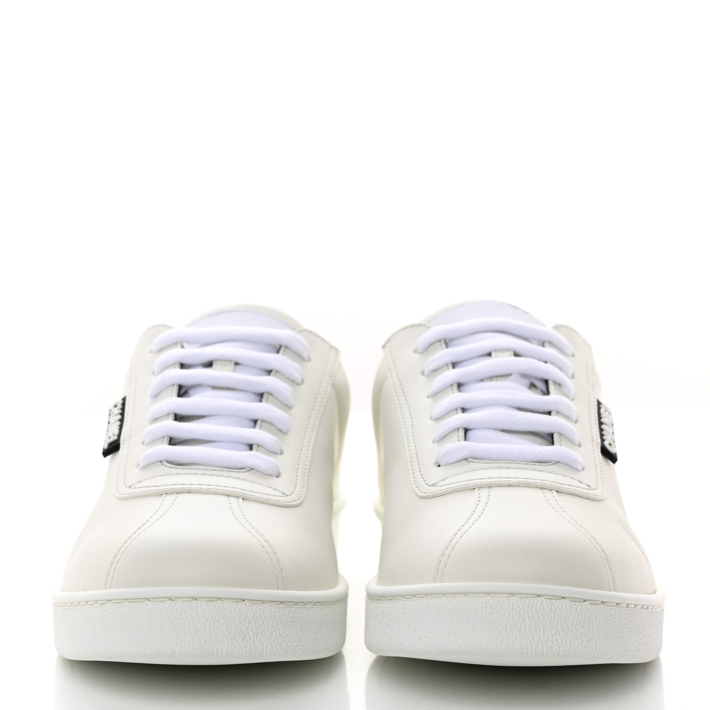 Calfskin Mens CC Sneakers 40 White