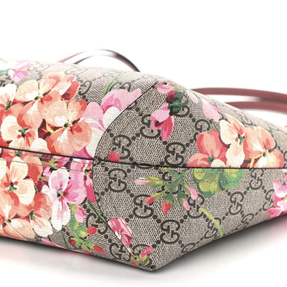 Gucci GG Supreme Monogram Blooms Small Reversible Tote Beige Multicolor Dry Rose 10 of 12