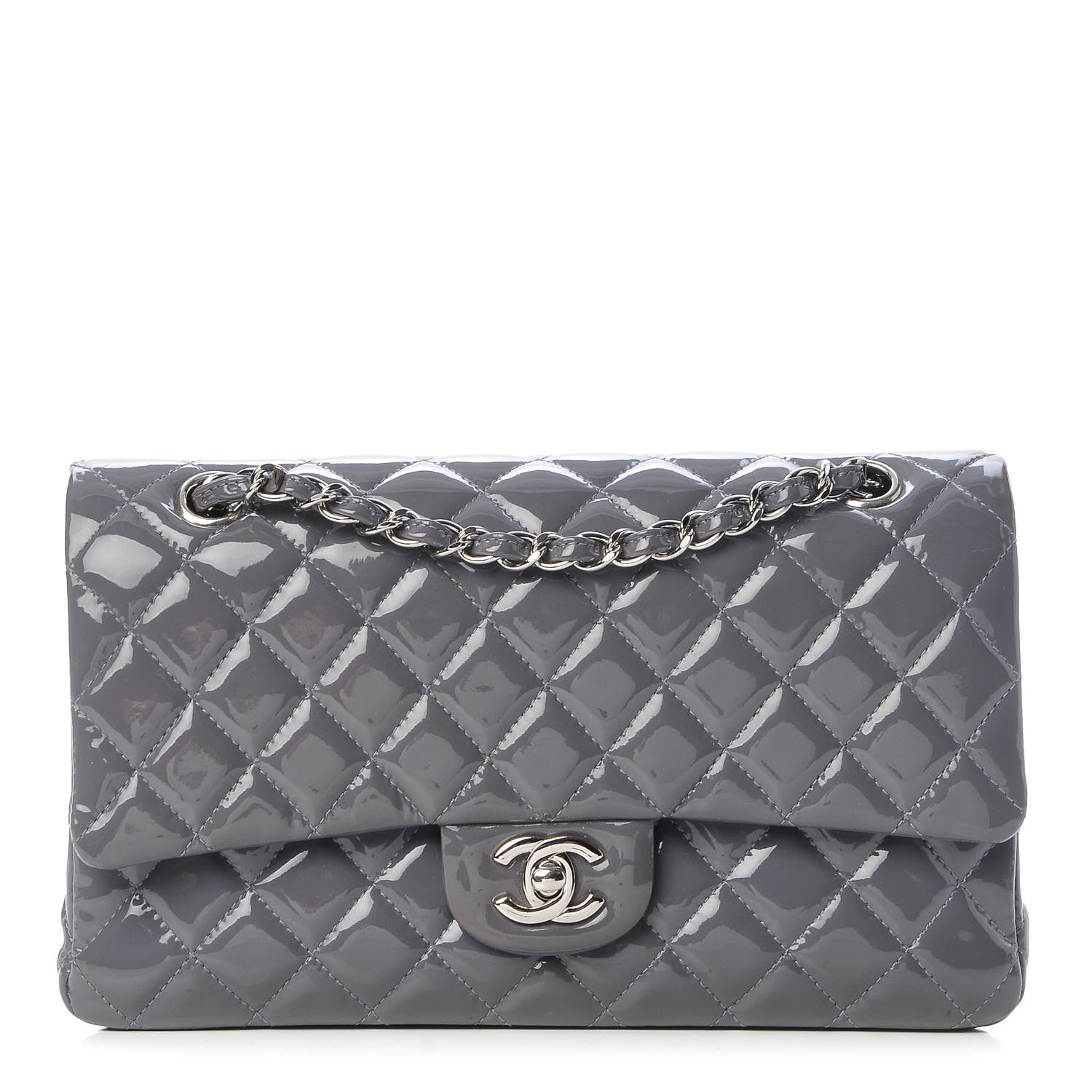 Chanel Patent Calfskin Quilted Medium Double Flap Light Purple 1 of 10