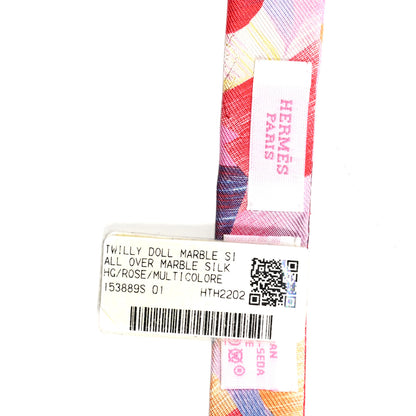 Hermes Silk Marble Doll Twilly Rose Multicolor 3 of 3