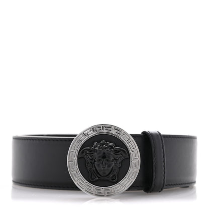 Versace Calfskin Palazzo Medusa Belt 105 42 Black 1 of 9