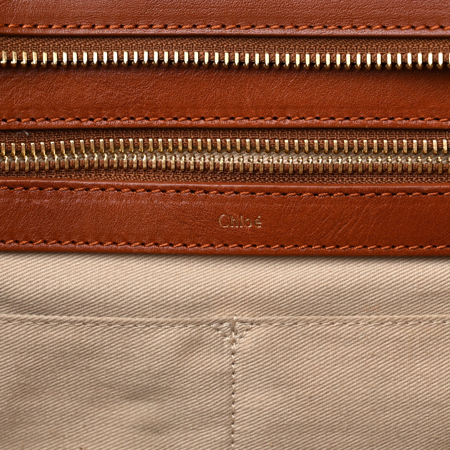 Chloe Calfskin Large Alice Satchel Husky White Tan 6 of 14