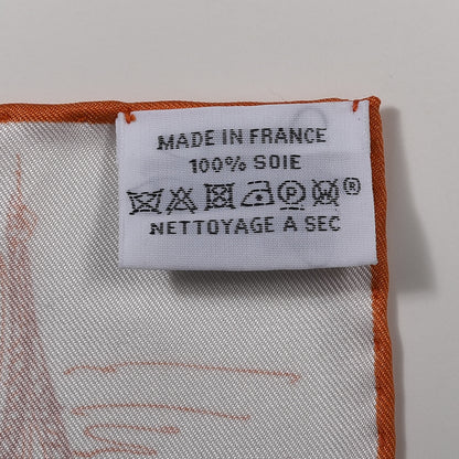 Hermes Silk Un Jardin sur le Toit Pocket Square Scarf 5 of 5