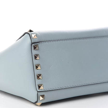Valentino Garavani Vitello Mini Rockstud Double Handle Tote Sky Sorbet 8 of 11