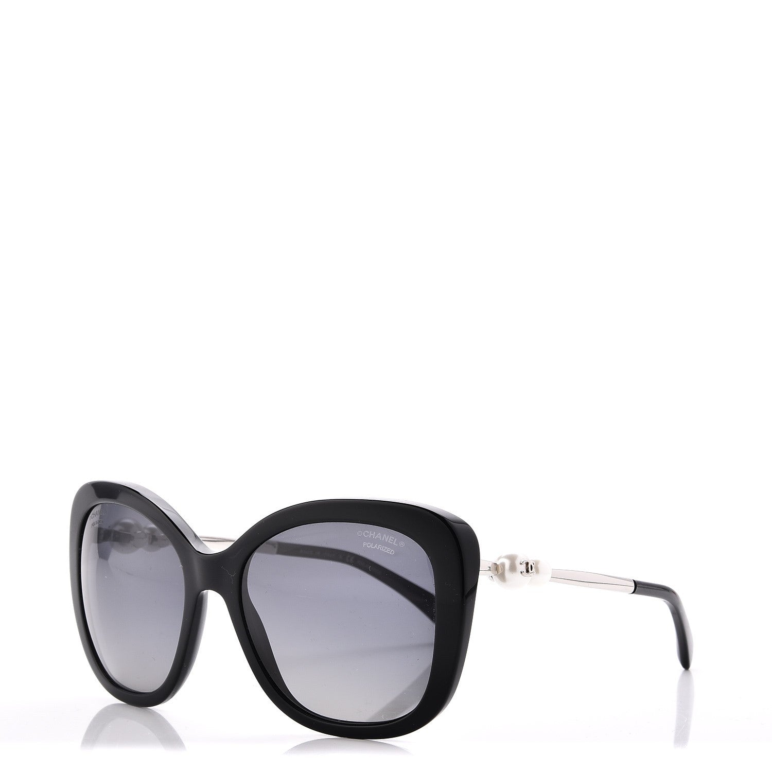 Chanel Square Winter Polarized Pearl Sunglasses 5339-H Black 1 of 8