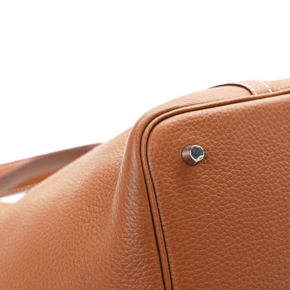 Hermes Taurillon Clemence Picotin Lock 22 MM Gold 11 of 13